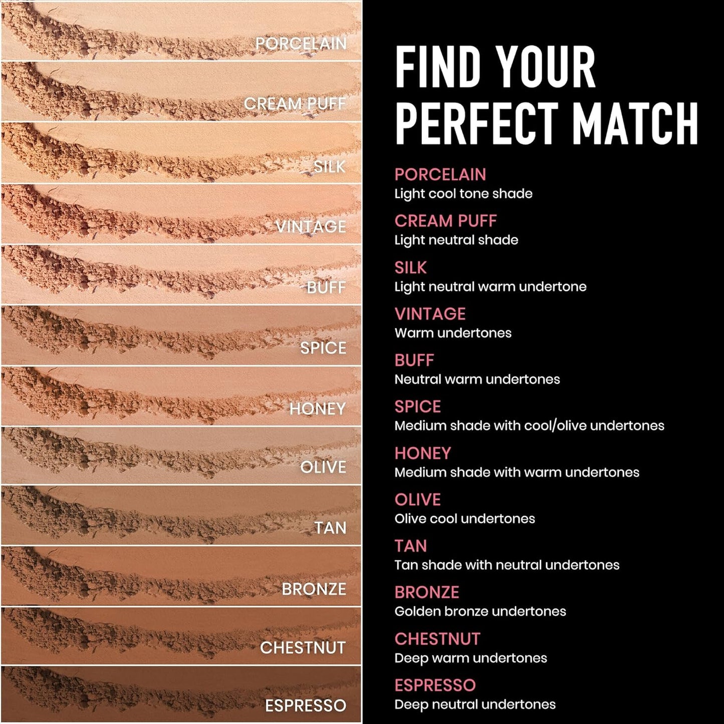 Frankie Rose Cosmetics Powder Foundation – Full Coverage Face Powder For Pores & Imperfections, Evens Out Skin Tone & Shine-Control | 58 Grams (Silk)