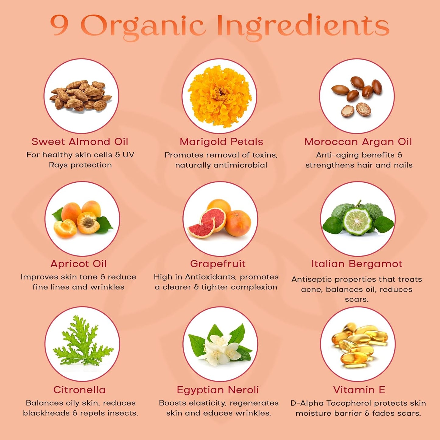 SAFA Citruse Oil for Face, Hair, Nail with Vitamin C, E & A for Scars, Stretch Marks - Orange Body Oil Fragrance - After Shower Body Oil - All Skin Types Non Comedogenic - 4 Fl Oz