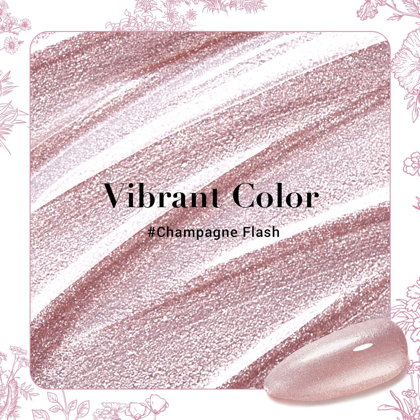 AZUREBEAUTY Cat Eye Nail Polish Quick Dry Nude Glitter Nail Polish Natural Shine Nail Lacquer Salon-Quality for Women Girl Gift Set 1Pcs 0.34 fl oz