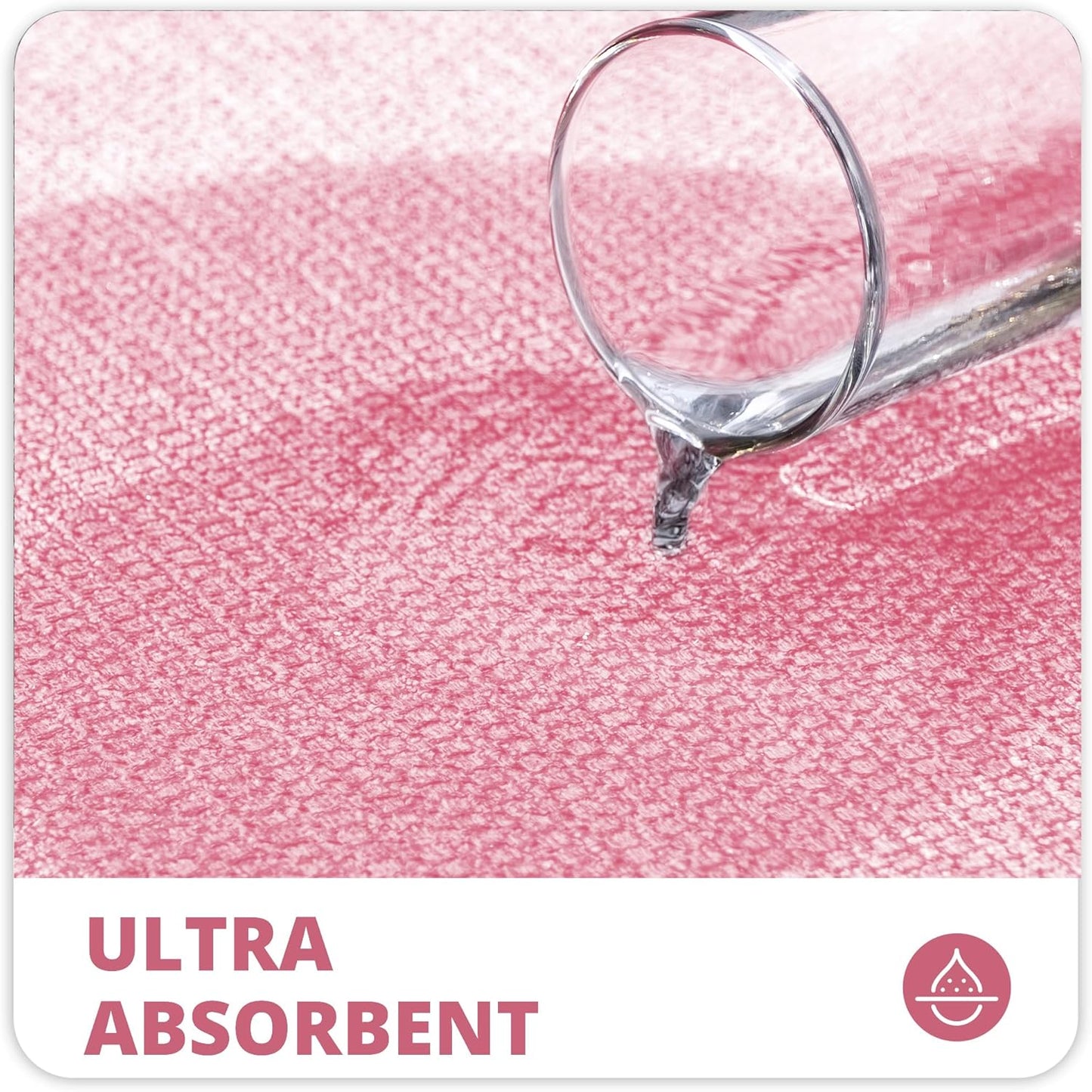 Bath Mat,Ultra Thin Bathroom Runner Rugs,Large Bath Mats for Bathroom,Quick Dry,Non-Slip,Machine Washable,Low Pile,Bath Rug,Shower Outside,Sink,Home Decor Accessories.Pink,1'5"x4'11"（17x59inch）