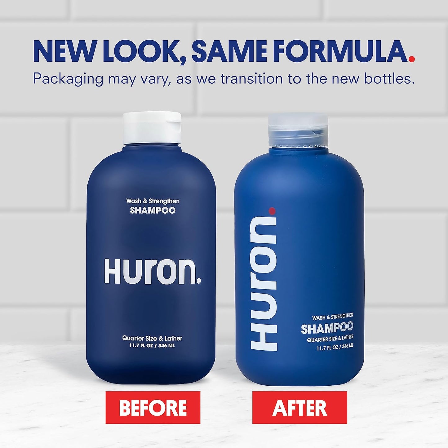 Huron Men's Shampoo - Mens Daily Shampoo for Full & Strong Hair- Nourishment for Men's Hair with Argan Oil & Vitamins E and B5-11.7oz (2 Pack)