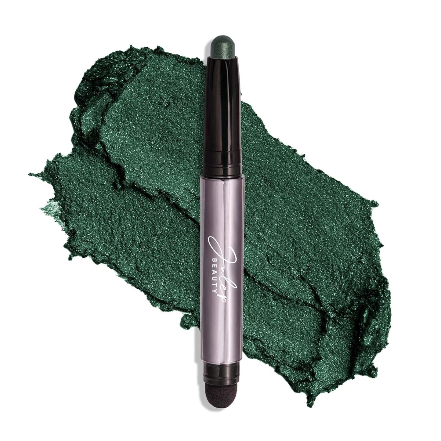 Julep Eyeshadow 101 Cream-to-Powder Waterproof Shadow Stick – Evergreen Shimmer – Long-Lasting, Crease-Proof, Deep Green Shimmer Cream Eyeshadow with Built-in Smudger