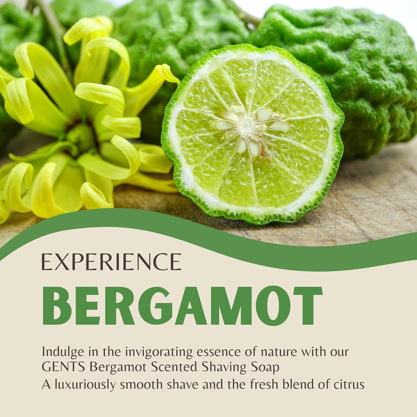 GBS Men's Shaving Soap 97% All Natural Enriched With Shea Butter and Glycerin, Creates Rich Lather Form (Bergamot)