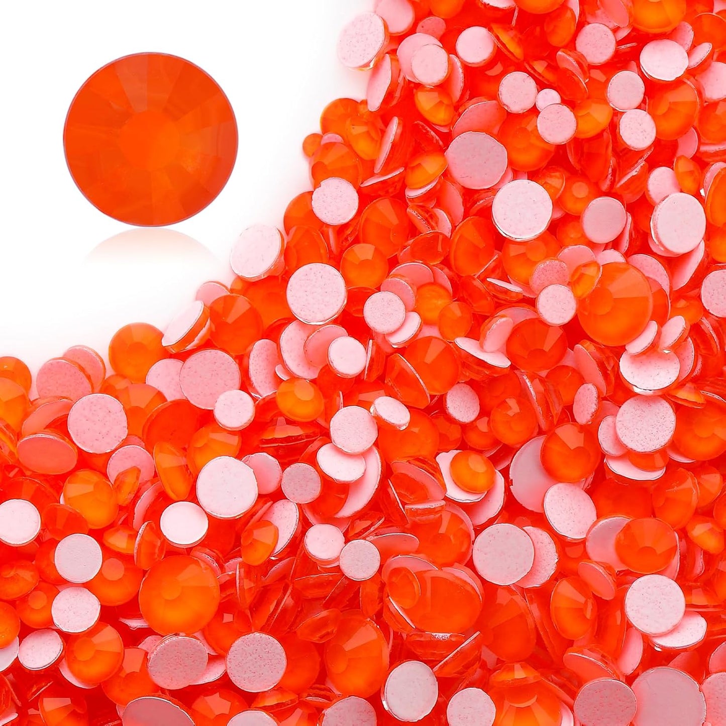 Neon Hyacinth Flatback Rhinestones, Glass Rhinestones for Nail Art and Craft, Glue Fix, Loose Crystal Gemstones(Neon Hyacinth, SS6, 1440pcs, 1.9-2.0mm)