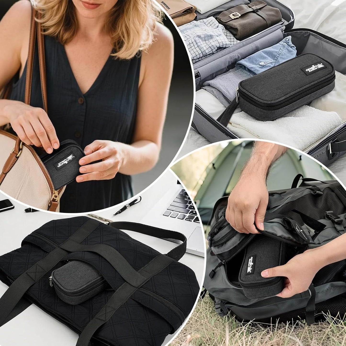 apollo walker Insulin Cooler Travel Case Diabetic Medication Cooler with Ice Packs and Insulation Liner insulin cooler travel case tsa approved