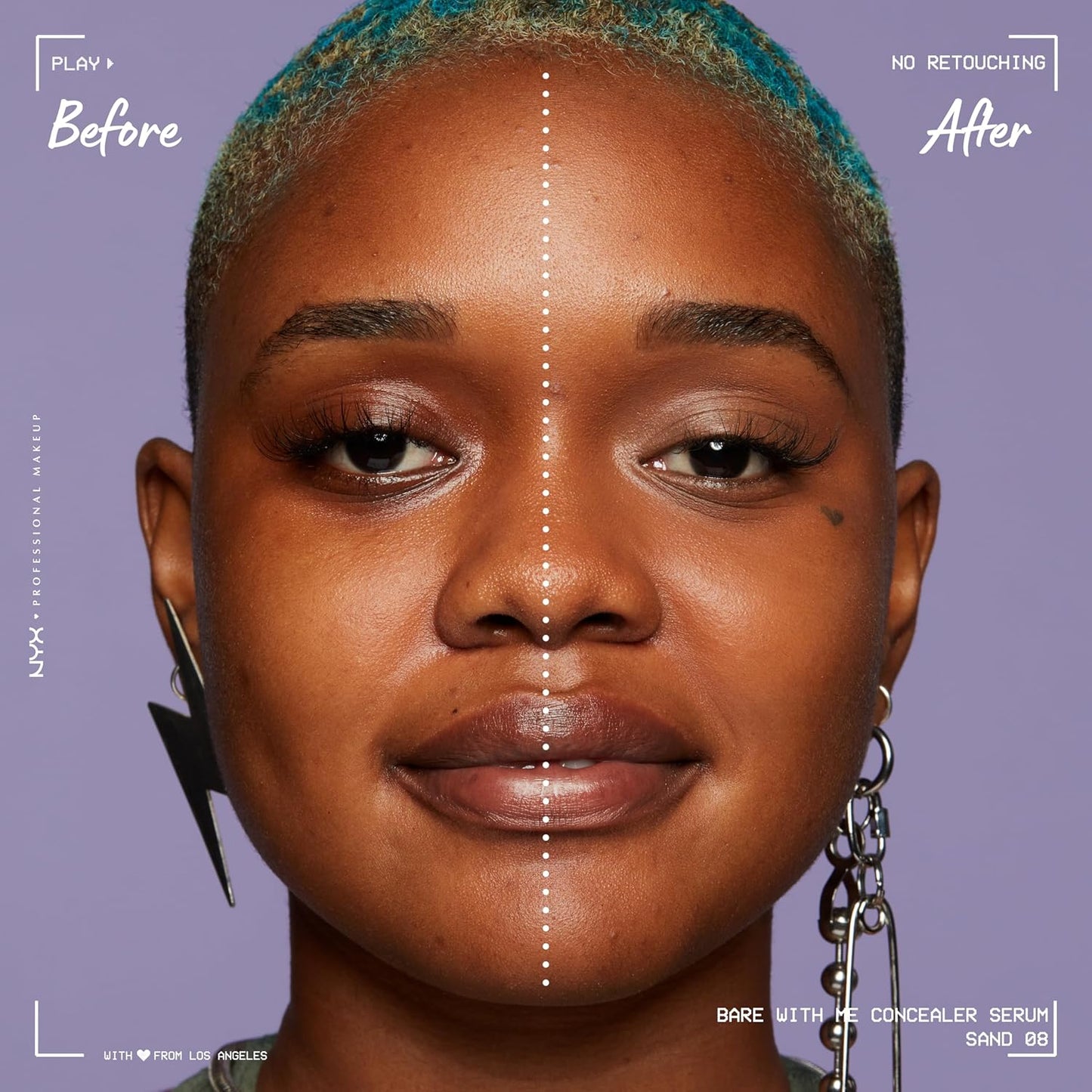 NYX PROFESSIONAL MAKEUP Bare With Me Concealer Serum, Concealer Makeup For Up To 24Hr Hydration - Sand