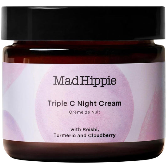 Mad Hippie Triple C Night Cream – Face Moisturizer, Skin-Brightening, Anti-Aging Skin Care with 3 Forms of Vitamin C, 2.1 Oz