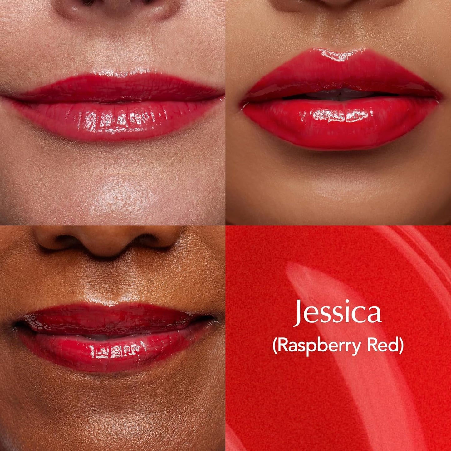 Thrive Causemetics Sheer Strength Lip Plumping Peptide Gloss, Lip Plumper with Vitamin E, Peptides, Plumps, Smooths & Hydrates Lips, High Shine, Vegan & Cruelty Free, Jessica (Raspberry Red)