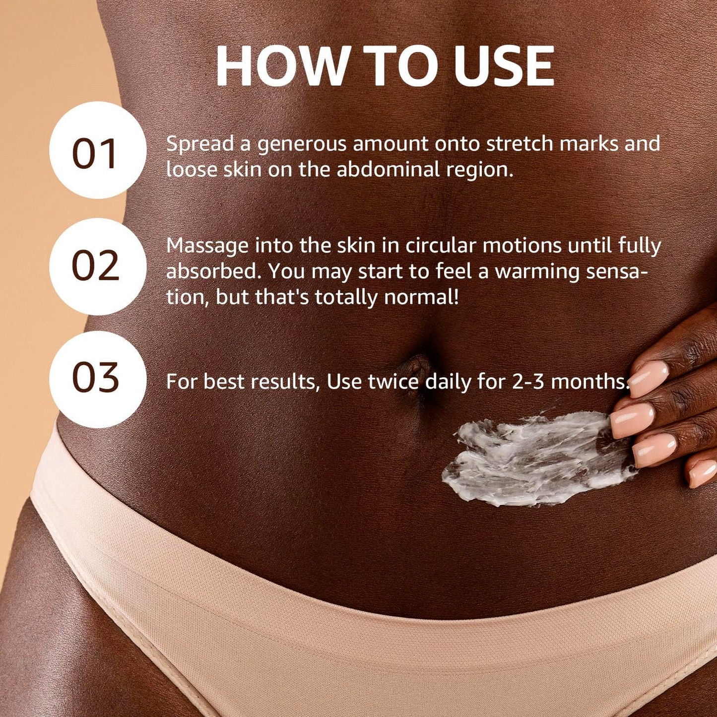 Moisturizing Belly Firming Cream: Firming Cream for Loose Skin - Skin Tightening Cream for Stomach, Arms, Belly, Thighs and Butt 100 ml