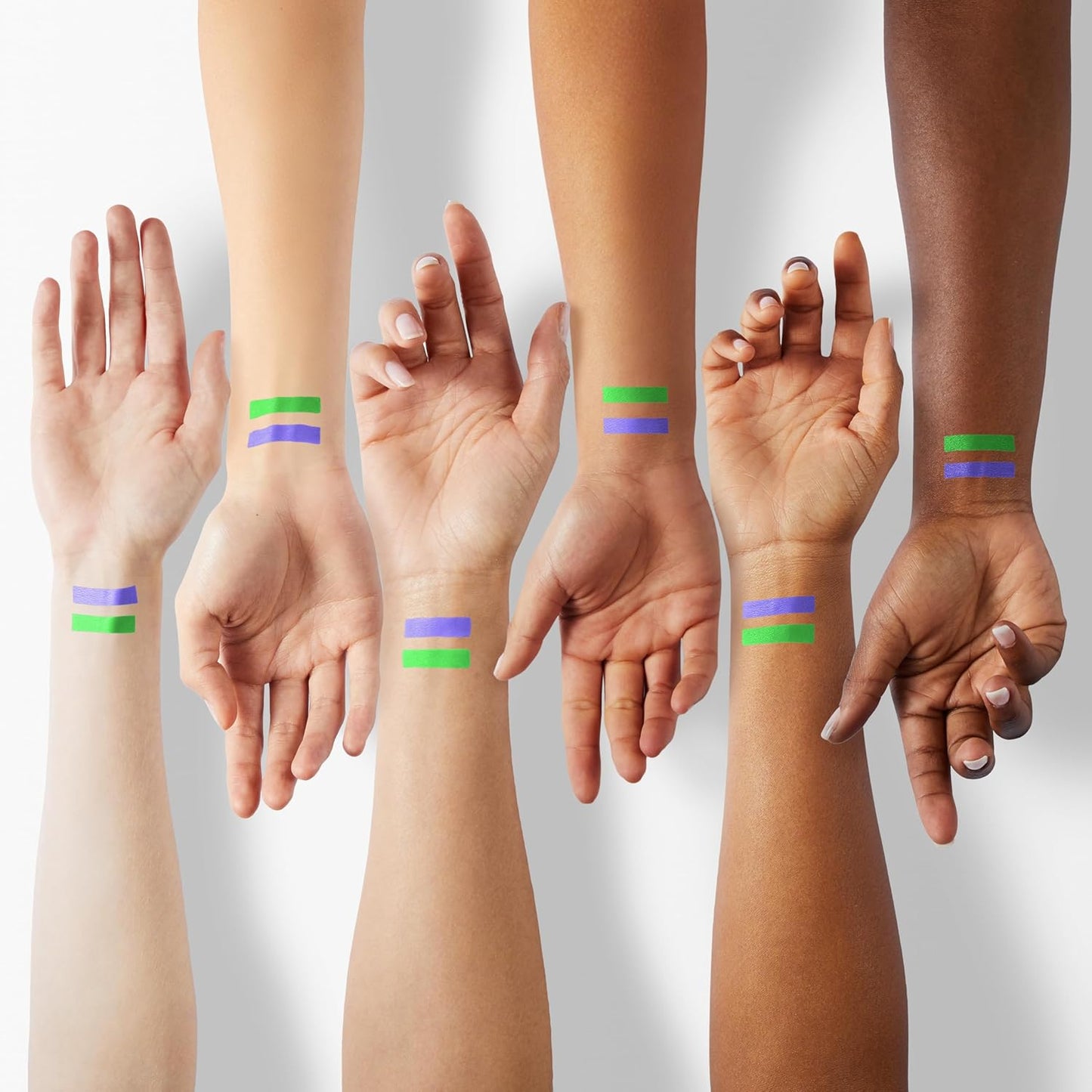 evpct 2Pcs Emerald Neon Green Purple Liquid Eyeliner Set Waterproof Colored Color Eye Liners for Women Stamps Shapes for Eyes delineadores de colores para ojos delineador de ojos contra el agua 05&10