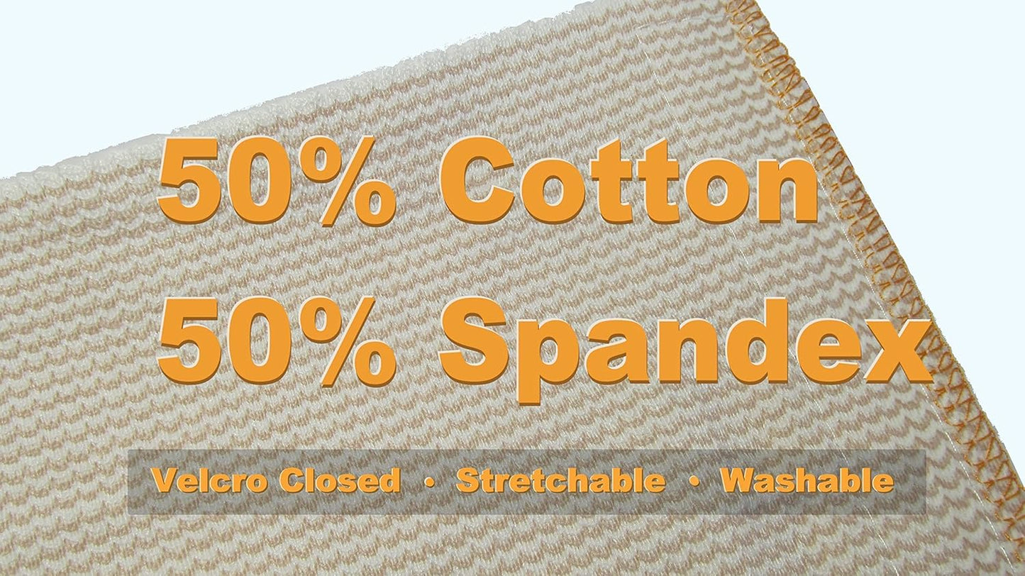 Neutripure Elastic Stretch Body Wrap - Bandage with Velco - 8 Inch Wide Jumbo Roll for Stomach