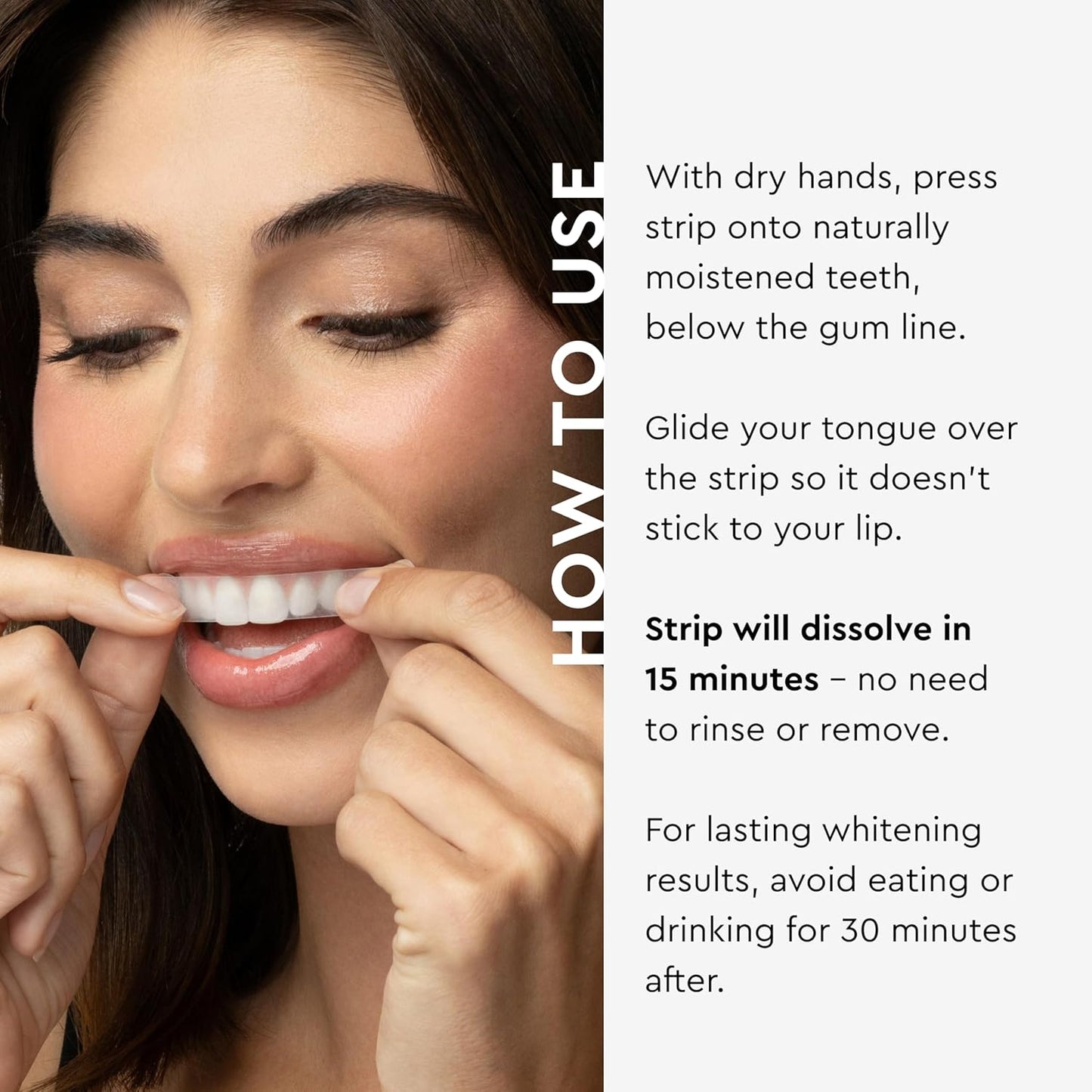 MOON Dissolving Teeth Whitening Strips - Vegan, Easy-to-Use White Strips - Dissolve in 15 Minutes & Designed to Gently Whiten Sensitive Teeth Up to 7 Shades in 2 Weeks, Midnight Mint (56 Count)