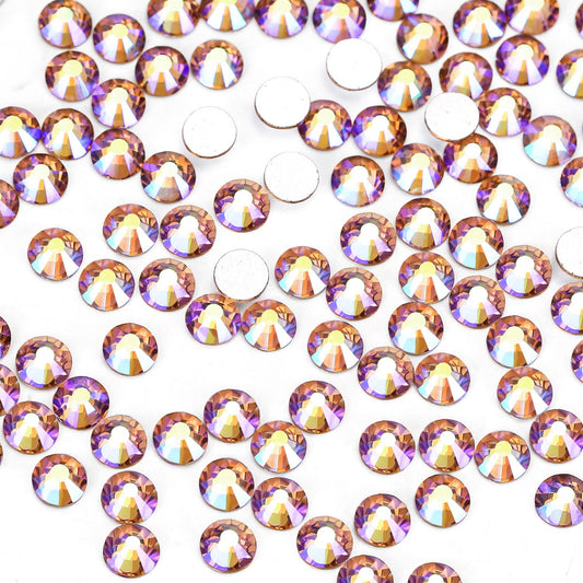 1440Pcs Topaz Ab Crystal Rhinestones,Glass Flatback Rhinestones Gemstones for Nail Face Makeup Art Crafts Clothes Decoration -(SS16,4.0mm,Topaz Ab)