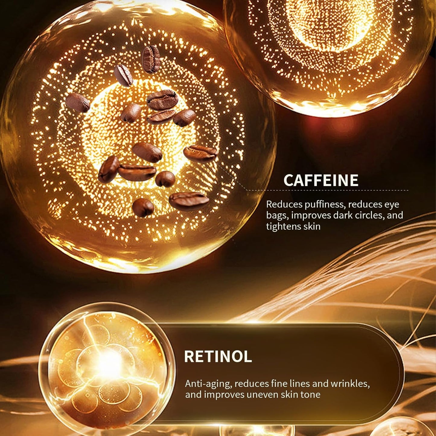 Eye Repair Stick for Men, Reduces Under Eye Dark Circles & Eyebags, Eyes Cooling Stick Hydrates and Depuffing 0.34 Fl.Oz (3)