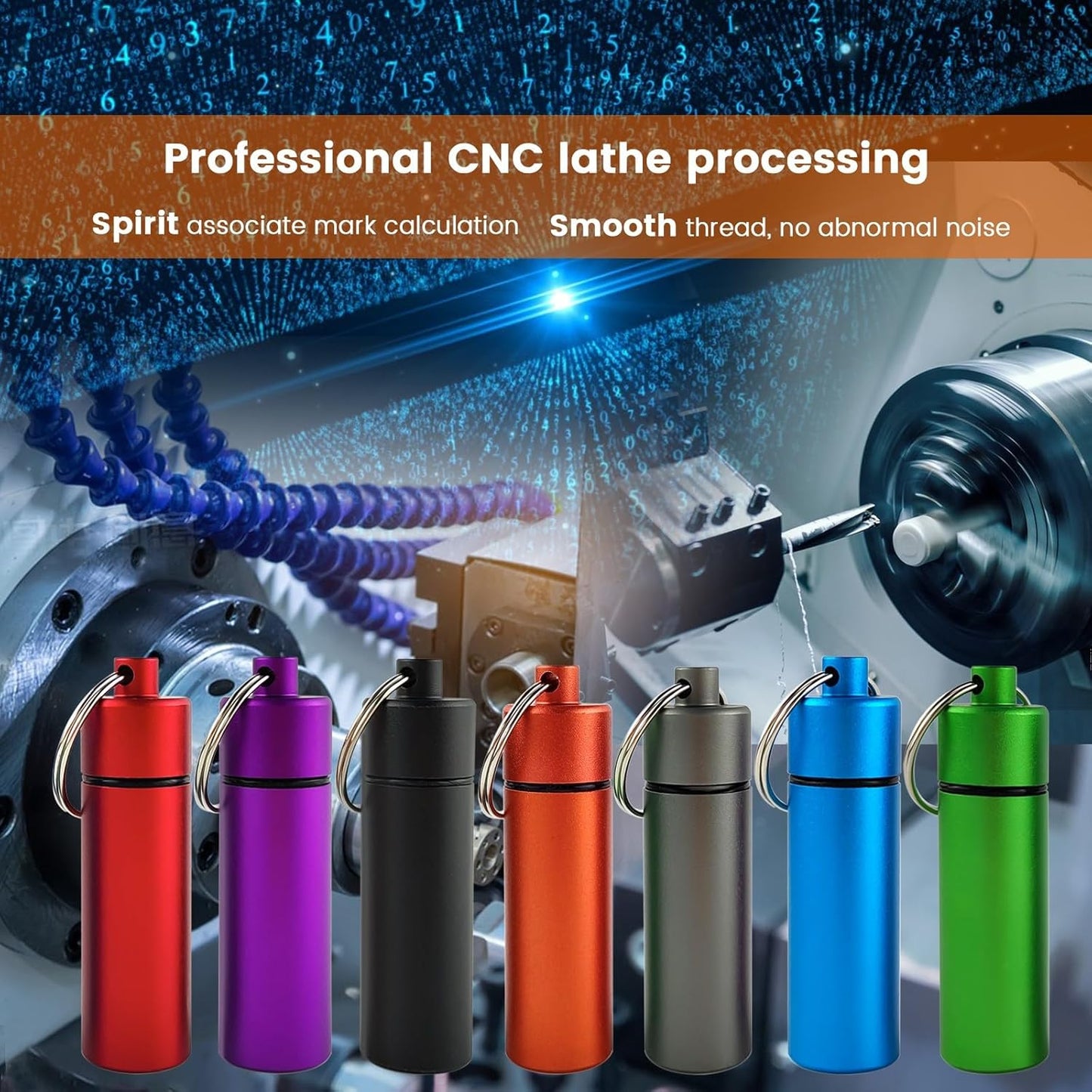 Small Portable Pill Organizer case Keychain (3 Pack),Metal Pocket Pill Holder Keychain for Travel,Waterproof Metal Pill Container Medicine Bottle for for Purse