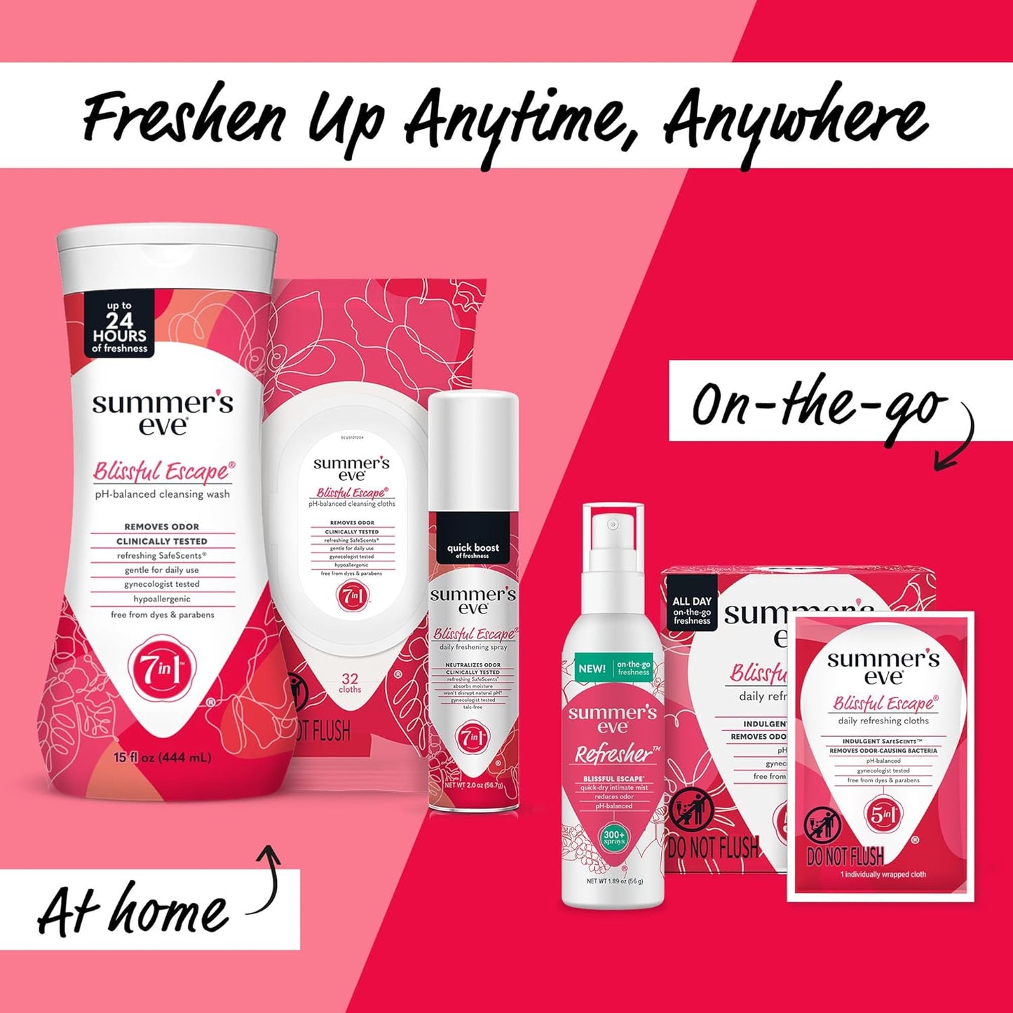 Summer's Eve Blissful Escape Daily Refreshing All Over Feminine Body Wash, Removes Odor, Feminine Wash pH Balanced, 15 Fl Oz (Pack of 3)