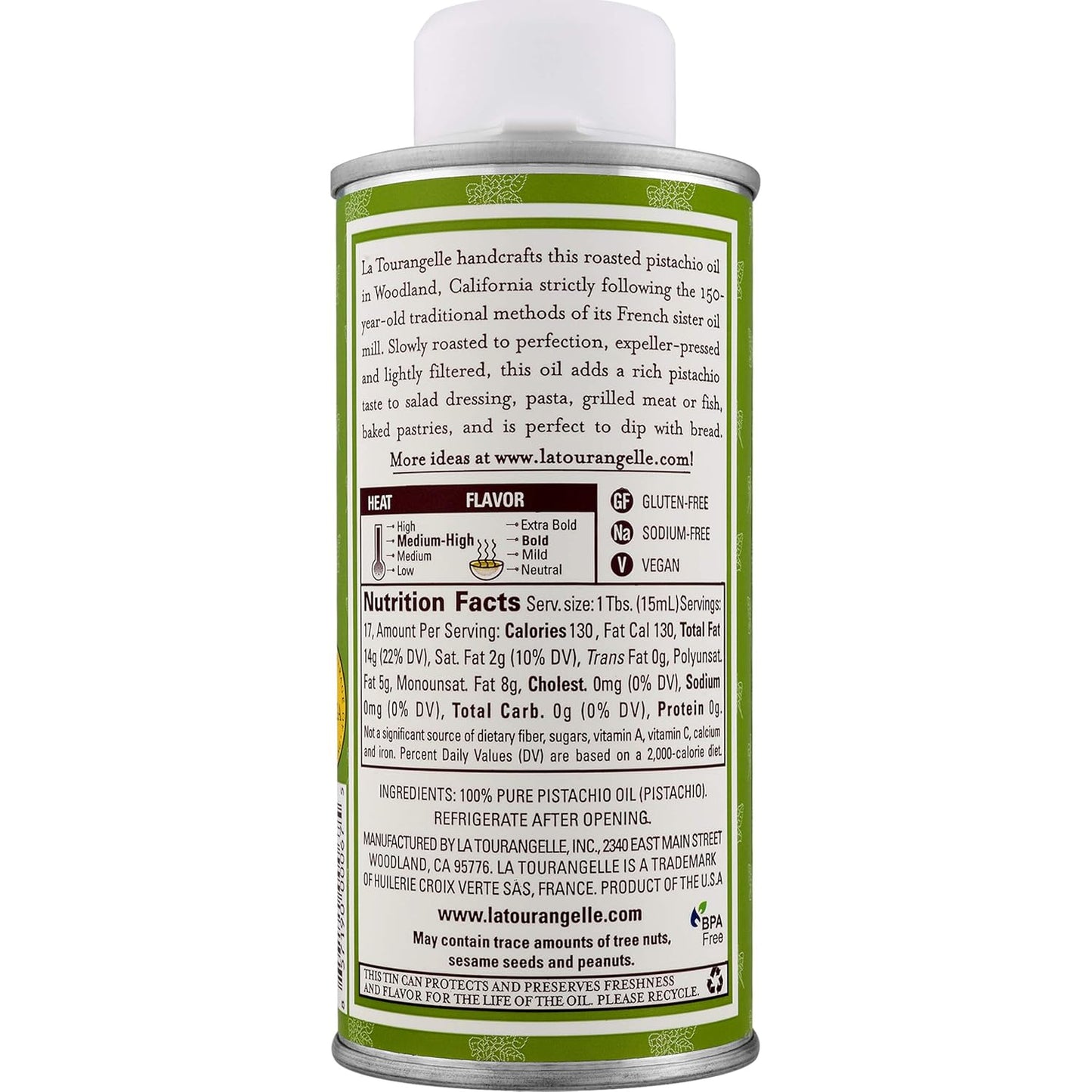 La Tourangelle Toasted Pumpkin Seed Oil and Roasted Pistachio Oil Bundle | Nutty Flavored Oils for Cooking, Baking, Salads, 8.45 fl oz Each