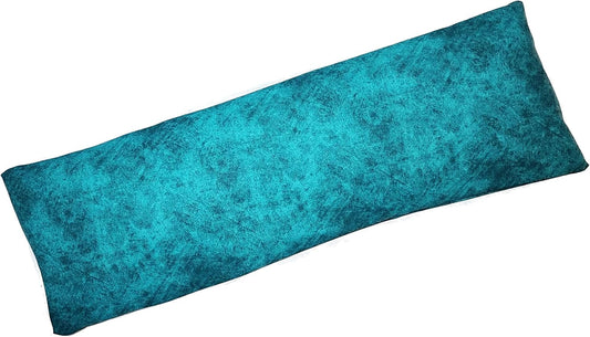 Microwavable Corn Filled Heating Pad and Cold Pack/Washable 100% Cotton Cover (Etched - Dark Jade, 5.25in W x 17.25in L)
