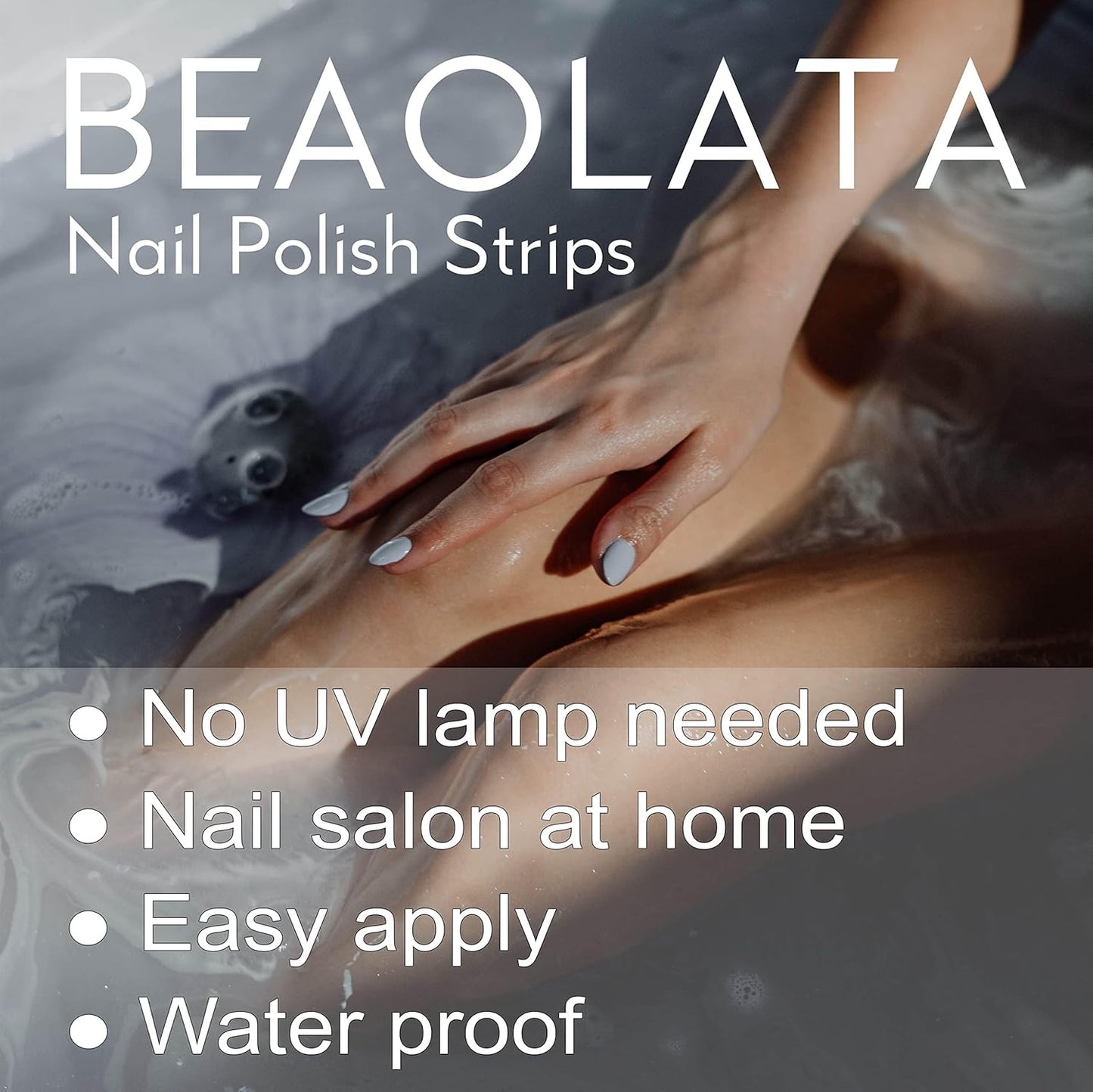 Nail Polish Strips, 44PCS Salon Quality Wraps with Top Coat, Long Lasting Gel Nail Stickers for Women Easy Apply& Remove (Nude Pink)