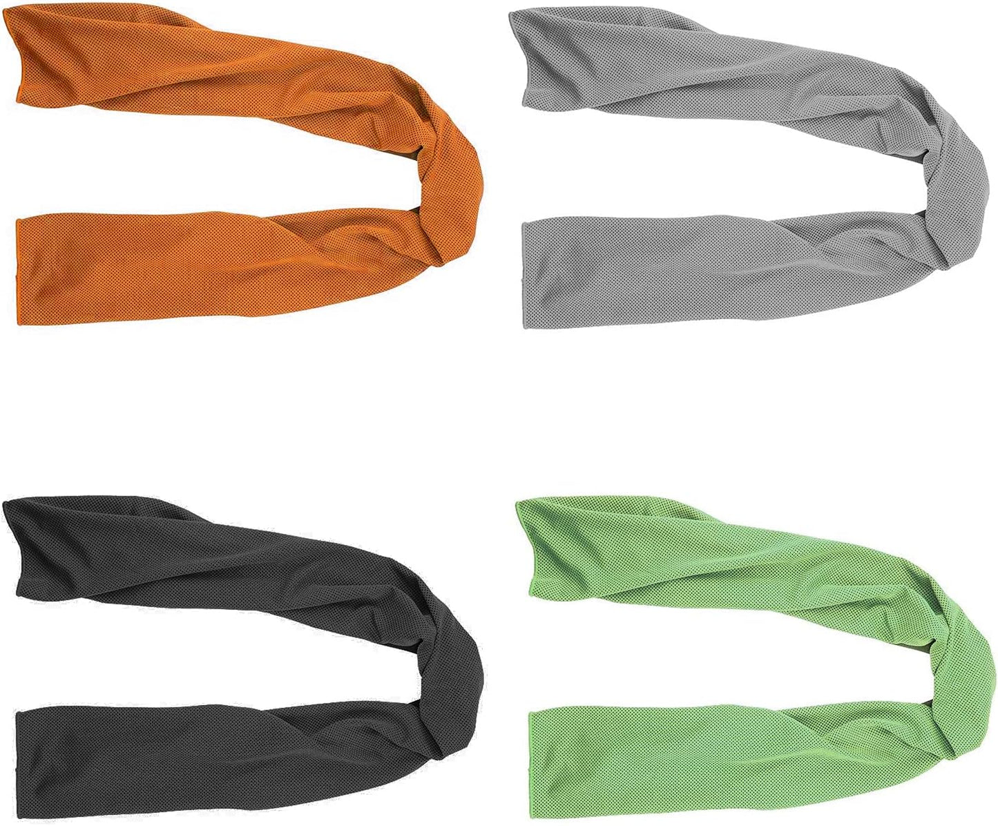 4 Packs Cooling Towel (40"x 12"), Ice Towel, Microfiber Towel, Soft Breathable Chilly Towel Stay Cool for Yoga, Sport, Gym, Workout, Camping, Fitness, Running, Workout & More Activities (Multicolor)