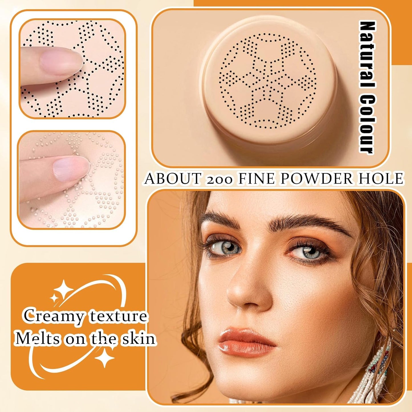 2Pcs Mushroom Head Air Cushion CC Cream Foundation Makeup,Moisturizing BB Cream Face Makeup Liquid Foundation,Long Lasting Full Coverage Concealer for All Skin Types（Natural）E