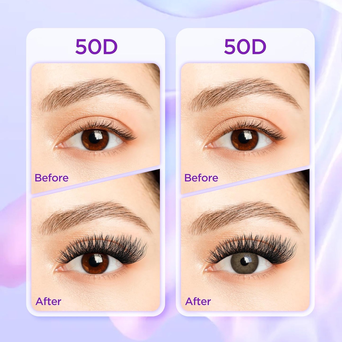 Lash Extension Kit DIY Lash Clusters Kit Eyelash Extensions Individual Lashes Extensions with (280Pcs, 50D, 0.07D 9-16mm)