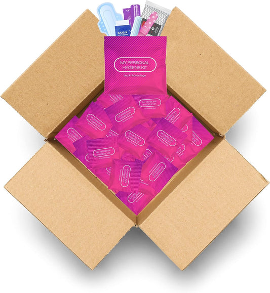 Portable Period Kit: Essential Period Pouch for Teen Girls in School, Travel, and Daily Use - Ideal for Parents, Schools, Churches, Businesses, and Homeless Outreach - Pink (Menstrual Kit, 100)