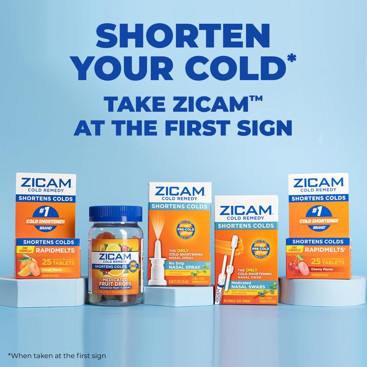 Zicam Cold Remedy No-Drip Nasal Spray with Cooling Menthol & Eucalyptus, Homeopathic, Zinc-Free, Pre-Cold Medicine, Shortens Cold Duration, 0.5 Ounce