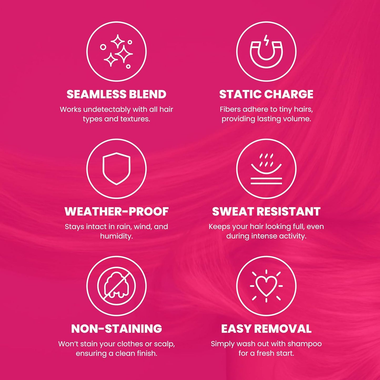 VELO Hair Building Fibers for Thinning Hair –BLACK Hair Fibers for Men & Women – Covers Bald Spots, Hairline Powder, Hair Thickening Fibers – Hair Filler Powder for Fuller-Looking Hair – 30g