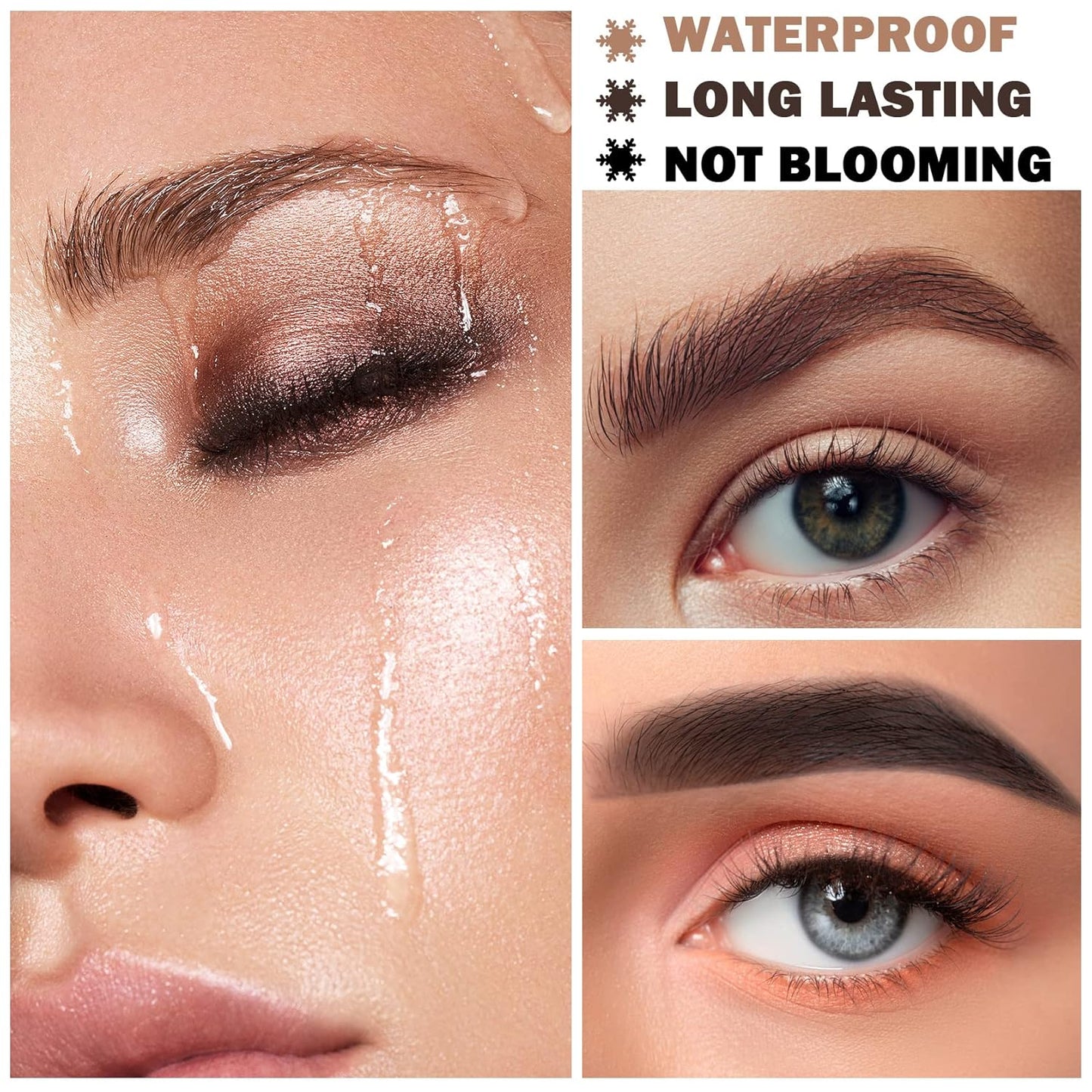 Eyebrow Pomade Cream,Brow Pomade Gel Naturally Long Lasting Waterproof,Delicate and Smooth Eye Brow Makeup Cosmetics with Eyebrow Brush - Dark Brown