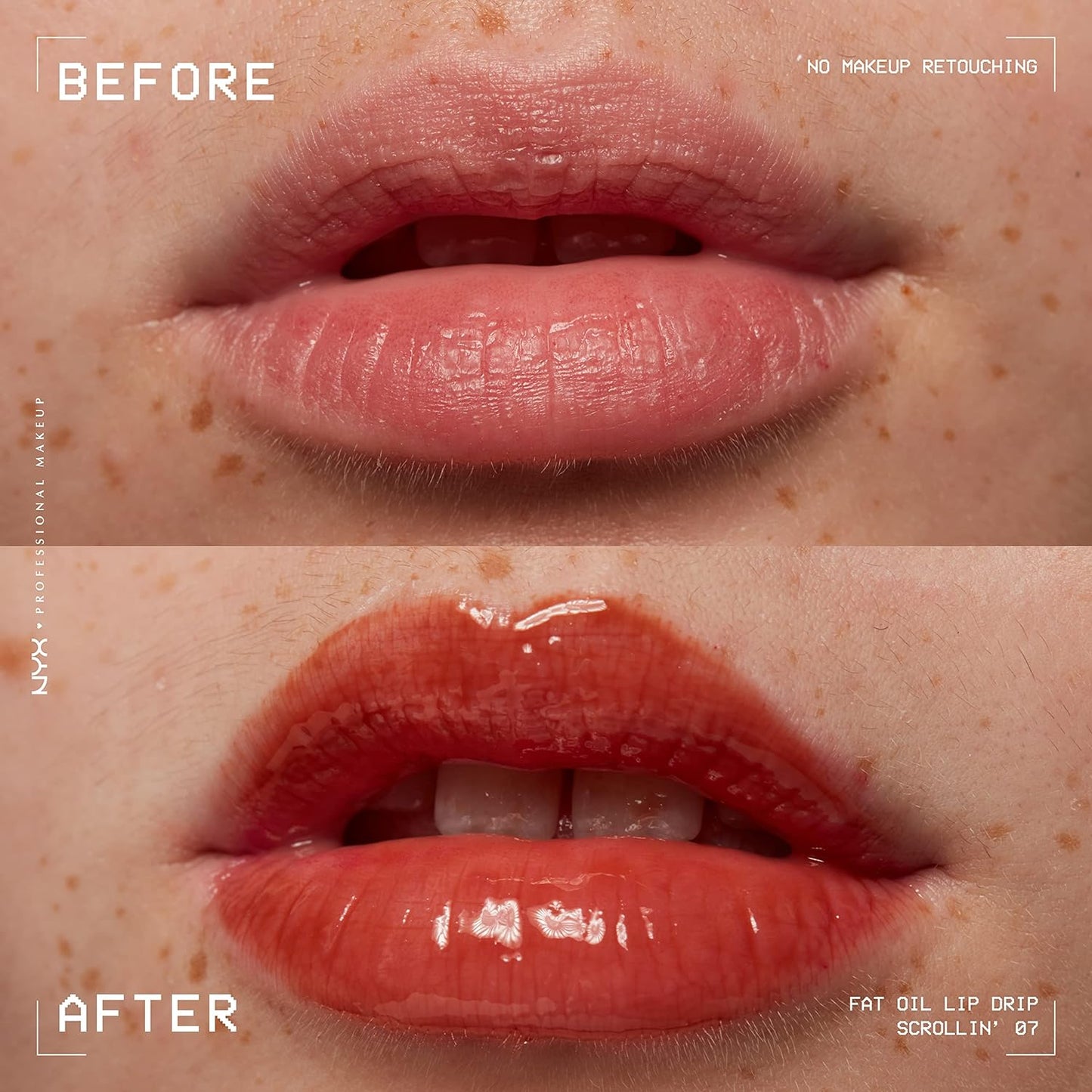 NYX PROFESSIONAL MAKEUP Fat Oil Lip Drip, Moisturizing Lip Oil Gloss, Vegan Tinted Formula, Up to 12 HR Hydration - Scrollin' (Deep Caramel)