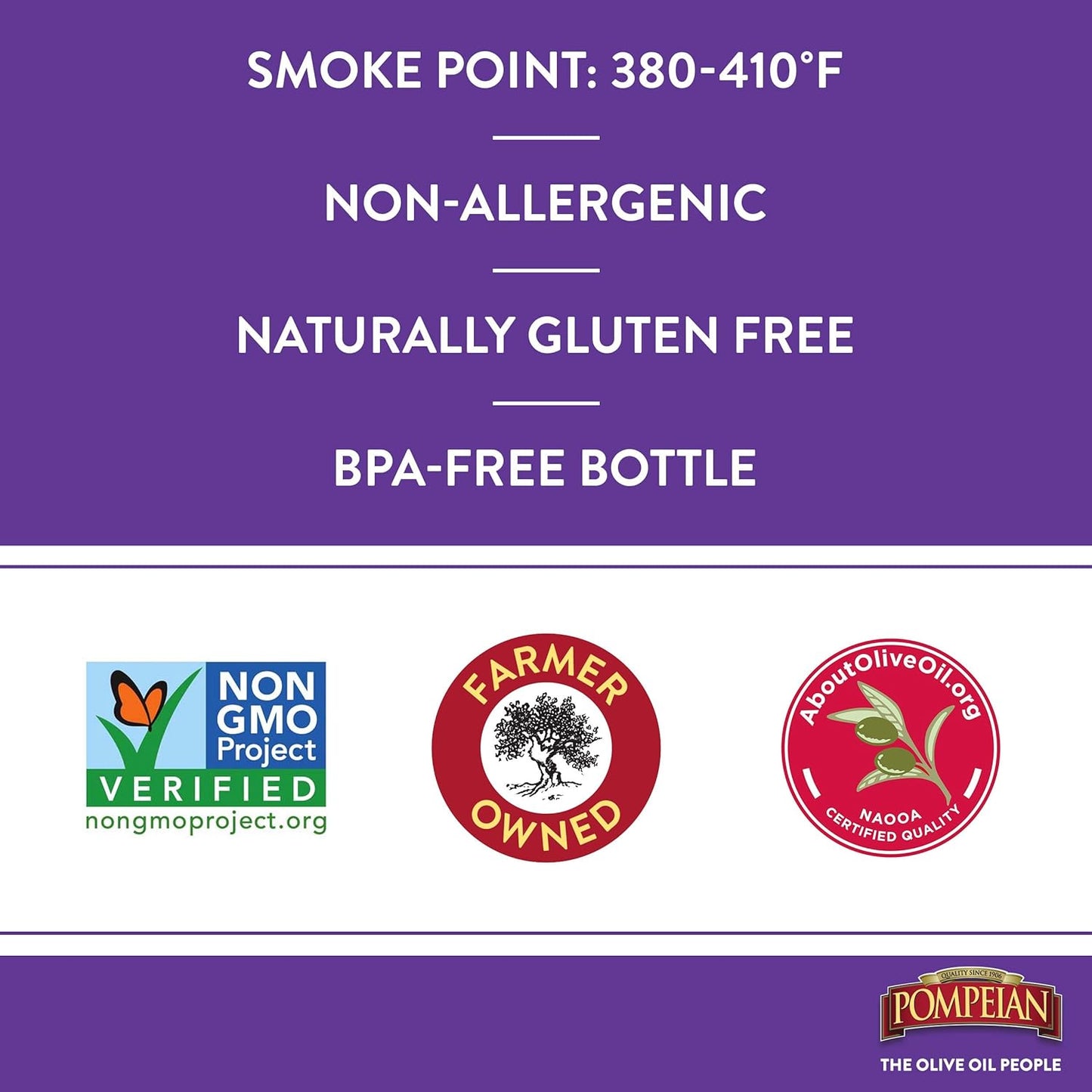 Pompeian Robust Extra Virgin Olive Oil, Contains Polyphenols, First Cold Pressed, 16 Fl Oz