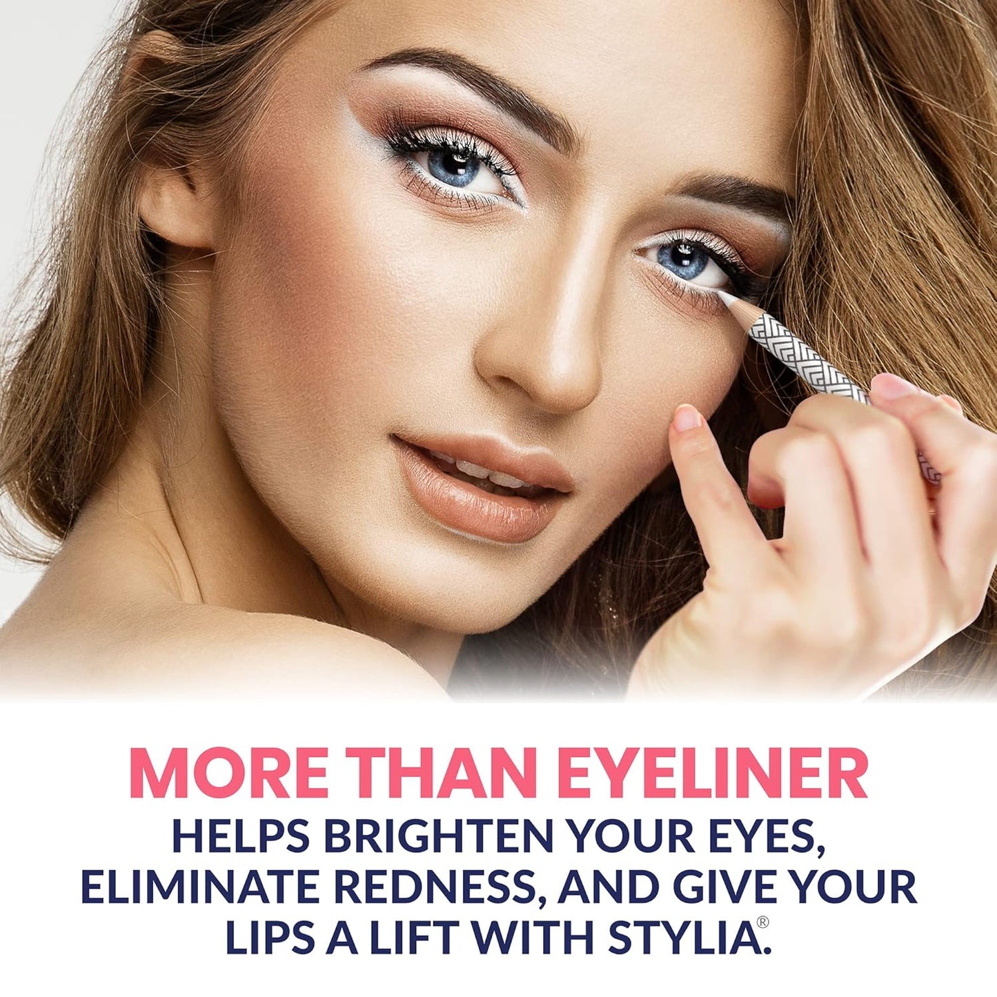 Stylia Waterproof White Eyeliner Pencil For Women – Long-Lasting Microblading Supplies Brow Pencil, Perfect for Defining, Highlighting & Brightening Eyes (12PC White)