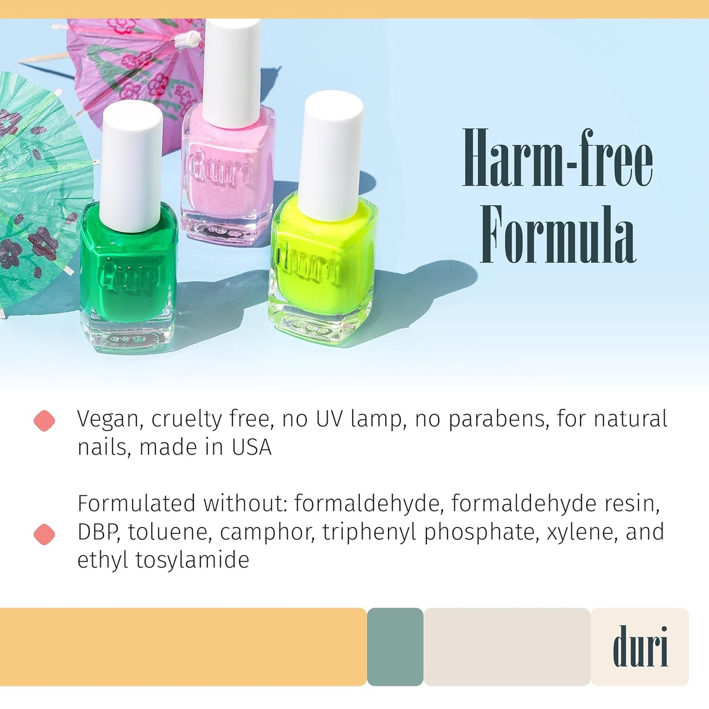 duri 646N NYC Apple Envy, Neon Green Nail Polish, Matte Finish, Quick Drying, 0.45 Fl Oz