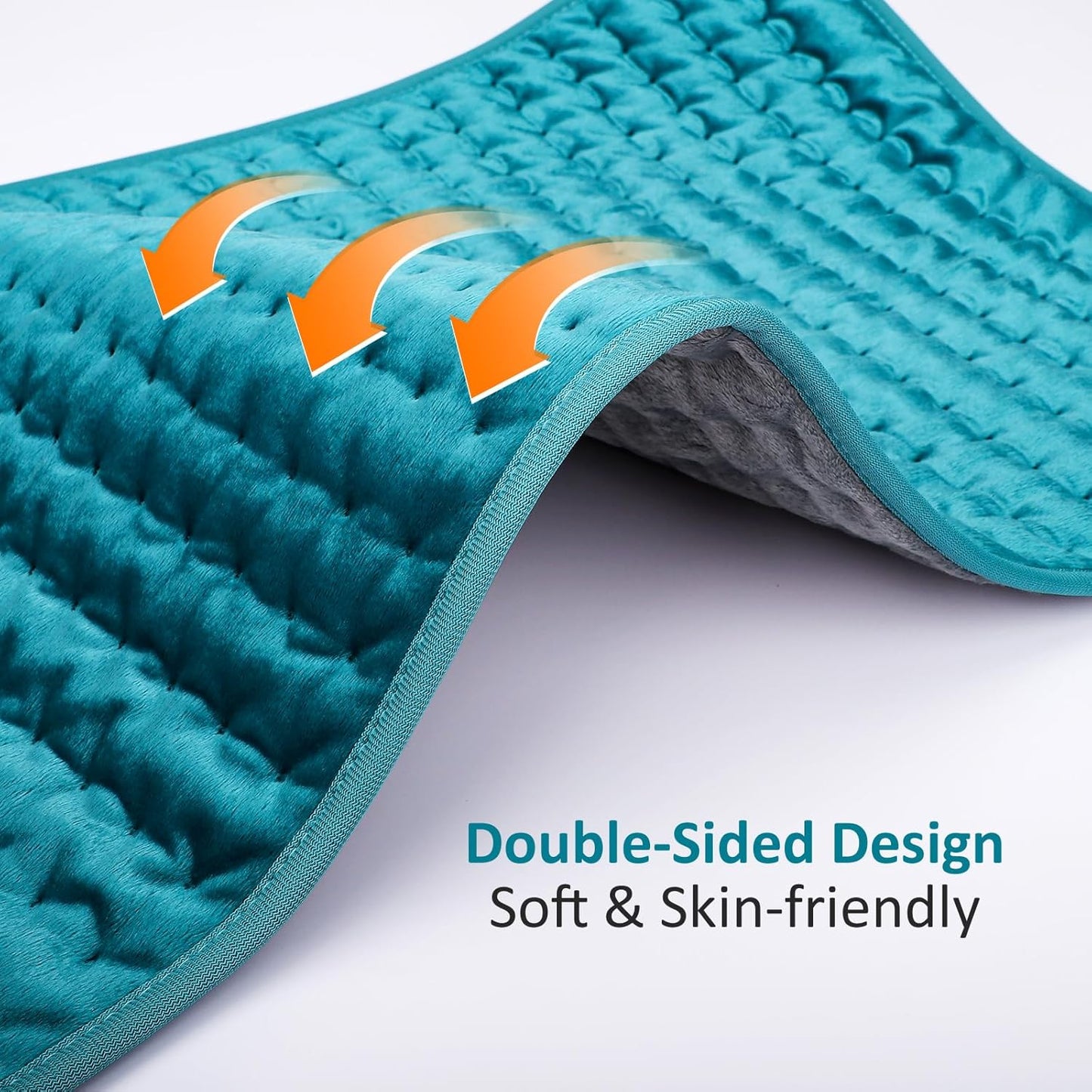 Electric Heating pad for Back/Shoulder/Neck/Knee/Leg Pain, Cramps and Arthritis Relief, 6 Fast Heating Settings, Auto-Off, Machine Washable, Moist Dry Heat Options, Extra Large 20"x24"