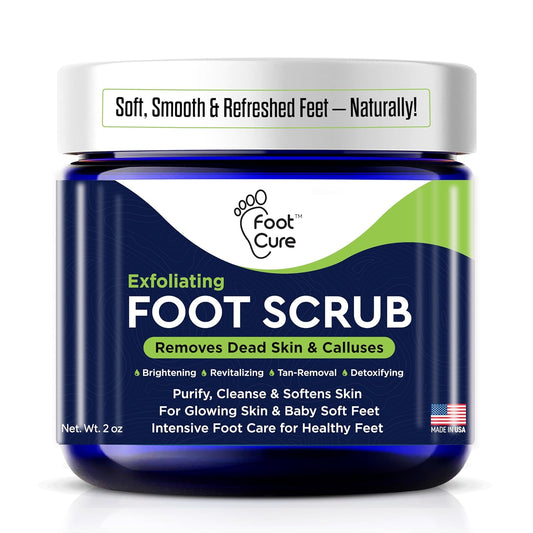 Exfoliating Foot Scrub with Pumice Stone powder - Gentle Moisturizing Foot Scrub for Dry Skin - Cracked Heel Repair for Smooth, Soft Feet - Pedicure Foot Spa 1 Pack