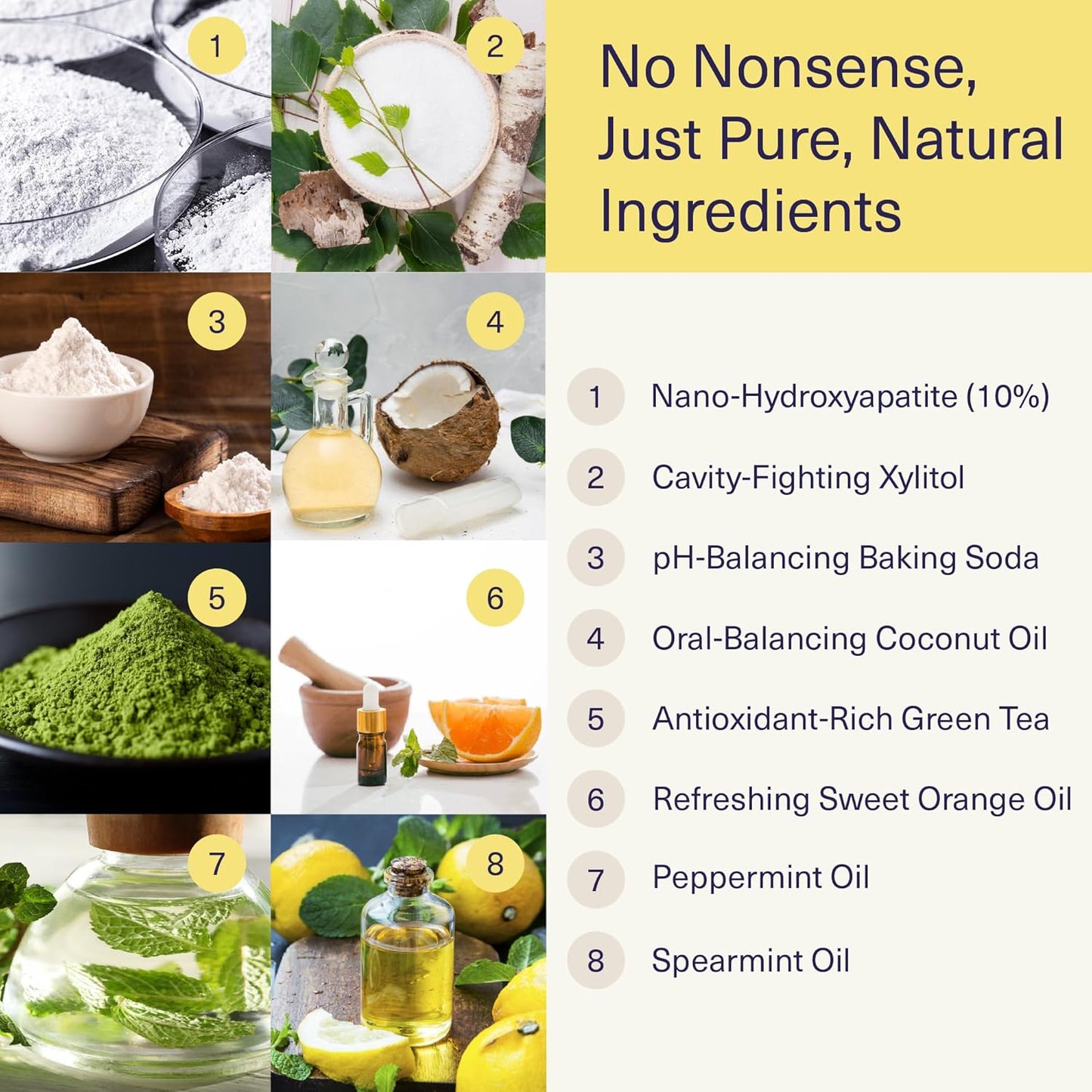 ELIMS Travel Size Nano Hydroxyapatite Toothpaste Fluoride Free - Xylitol Remineralizing Toothpaste for Whitening Sensitive Teeth - Orange Pineapple Mint Toothpaste for Adults & Kids 1oz