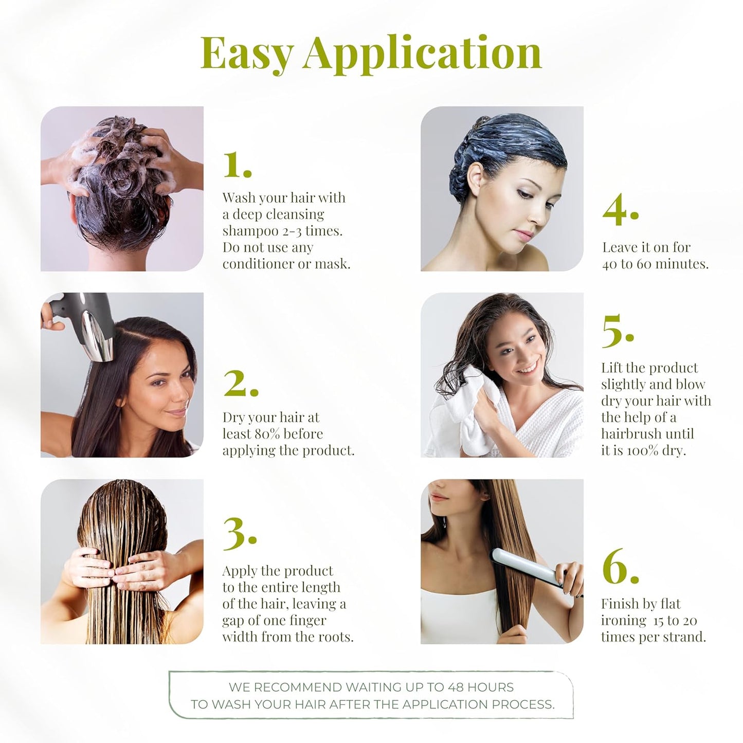 Bio Protein Botox Hair Treatment - Formaldehyde-Free Straightening, Anti-Frizz Keratin with Organic Keratin for Sleek Hair, 1kg