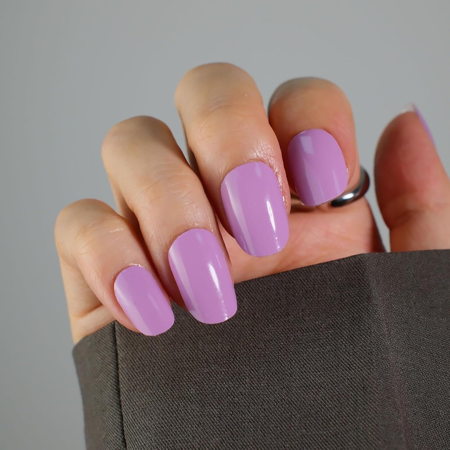 Nail Polish Strips, 32PCS Salon Quality Wraps, Long Lasting Gel Nail Stickers for Women Easy Apply& Remove (Violet Petal Purple)