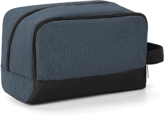 Elviros Travel Toiletry Bag for Men Hanging Dopp Kit Shaving Bag Toiletries Organizer Small Tool Medicine Hygiene Bag for Traveling Pouch (Navy Blue)