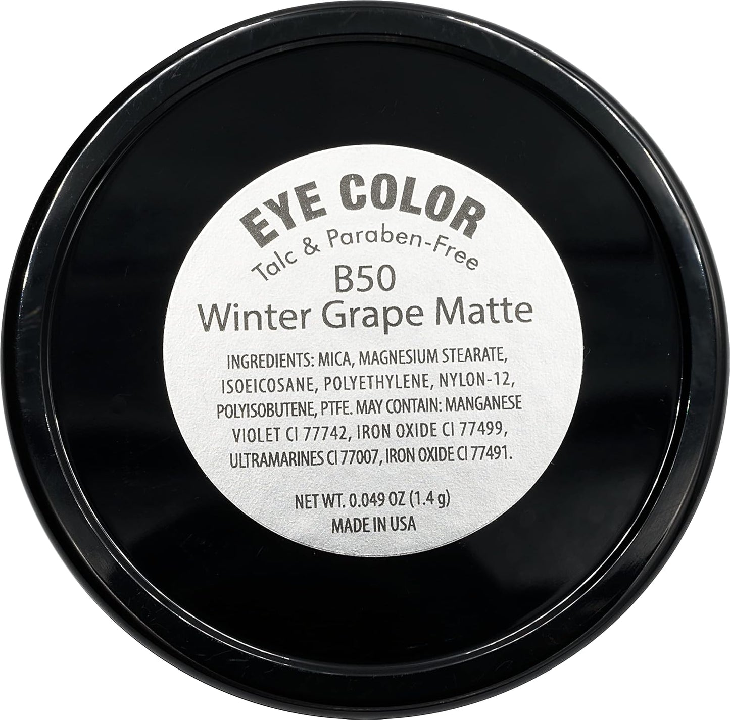 Winter Grape Matte Dark Purple Mauve Pressed Powder Single Vegan Eyeshadow; Talc, Paraben & Cruelty Free