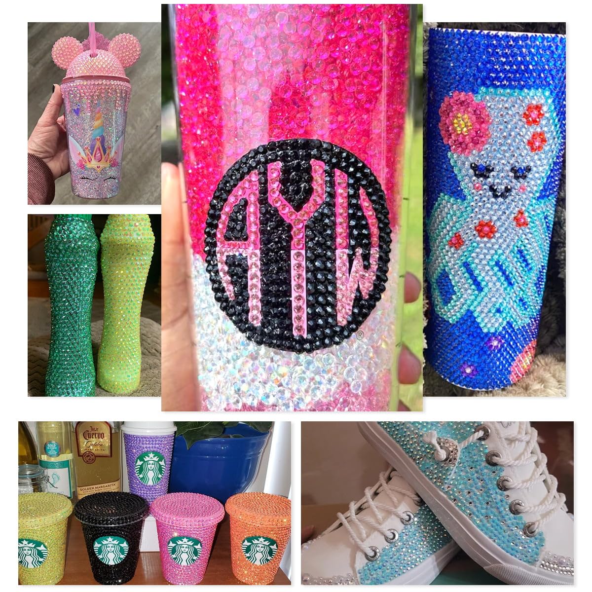 16000PCS Emerald Green AB Resin Rhinestones for Crafting 3mm 4mm 5mm Dark Green Flatback Jelly Stones Bulk SS10 SS16 SS20 Diamonds Gems for Face Eyes Makeup Tumblers Bottles DIY Crafts Clothes Shoes