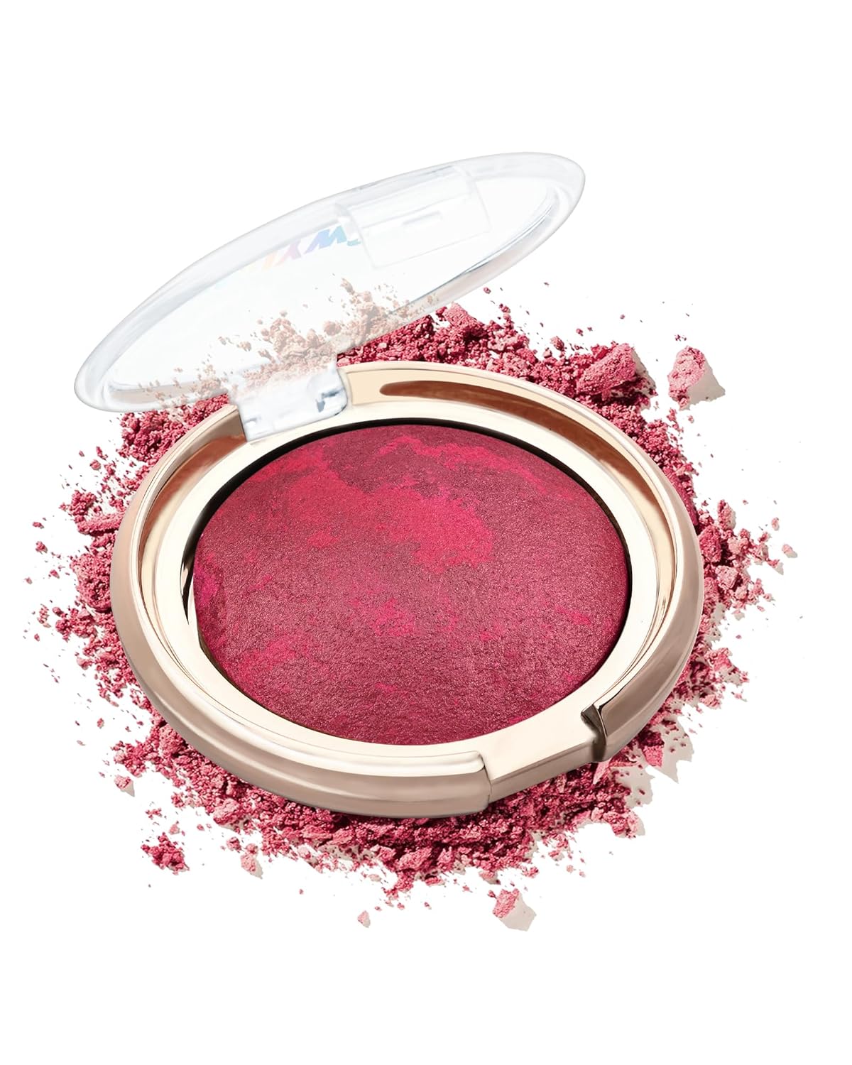 Baked Blush,Glow Marbleized Blush Powder Palette,Lightweight Shimmery Cruelty-Free Blusher for Cheeks,Eyeshadow & Highlight,Makeup Gift for Women rubores de maquillaje(0.49Ounce)-09 Mangosteen