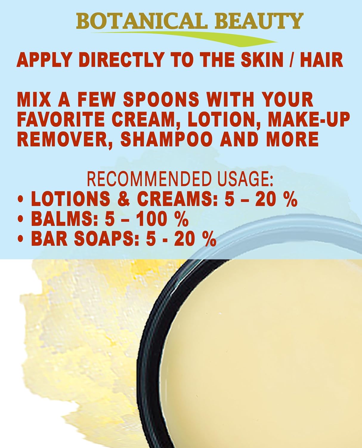 Botanical Beauty MACADAMIA OIL BUTTER 100% Pure Natural VIRGIN UNREFINED Cold-Pressed for Face, Skin, Body, Hair, Lip, Nails. Rich in Vitamin E, Omega 3, Omega 6 (8 Fl Oz)