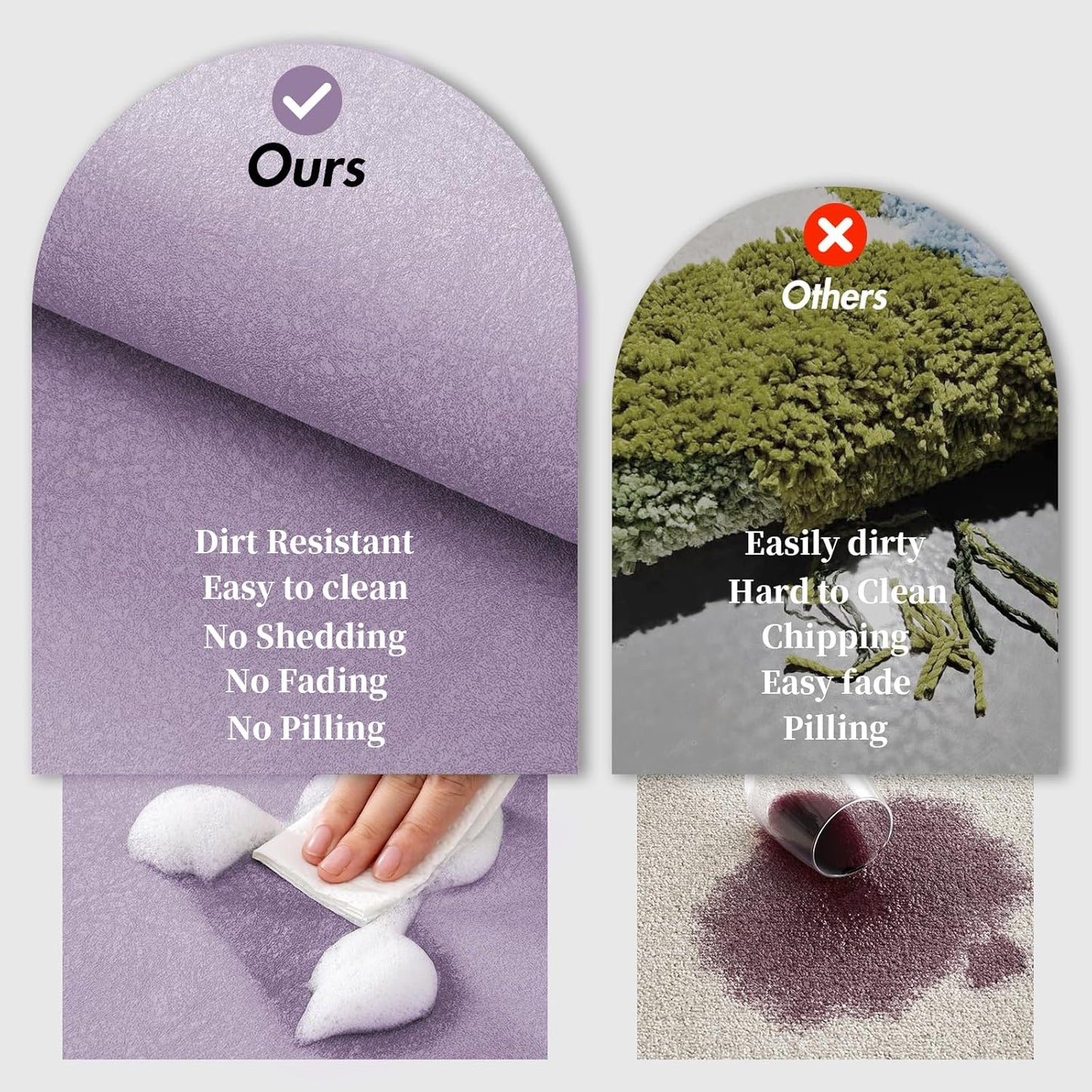 Diatomaceous Earth Bath Mat Rugs Quick Dry Super Absorbent Non Slip Rubber BottomThin Bathroom Mat Fit Under Door, Floor Rugs in Front of Bathtub,Shower Room,Sink,Washable, 15.7"x23.6", Lavender