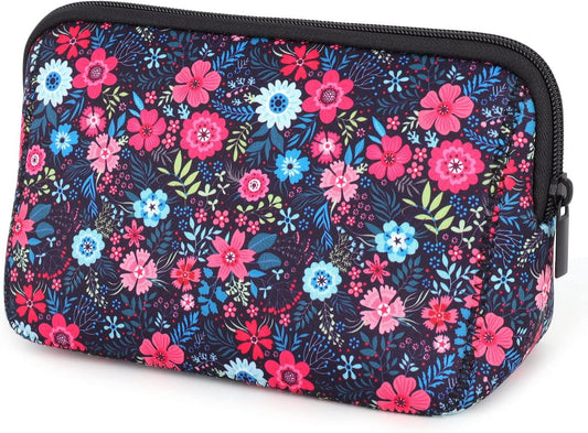Cosmetic Bag Waterproof Neoprene Zipper Pouch Travel Portable Toiletry Makeup Bags Organizer Case for Women and Girls
