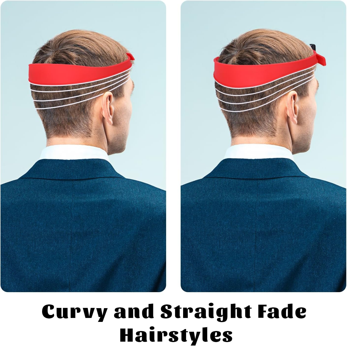 Hair Cutting Kit, Fade Haircut Guide for Men, Hair Cutting Guides for Men,Include Self Haircut Guide & Cape Umbrella