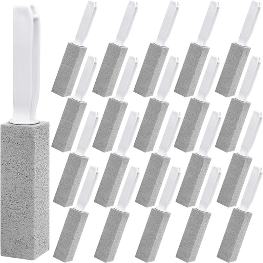 20 Pack Pumice Stone Toilet Bowl Cleaner Pumice Stone with Handle for Toilet Cleaning, Remove Limescale, Rust, Cleaning Supplies for Toilet, Pool, Bathroom, Sink