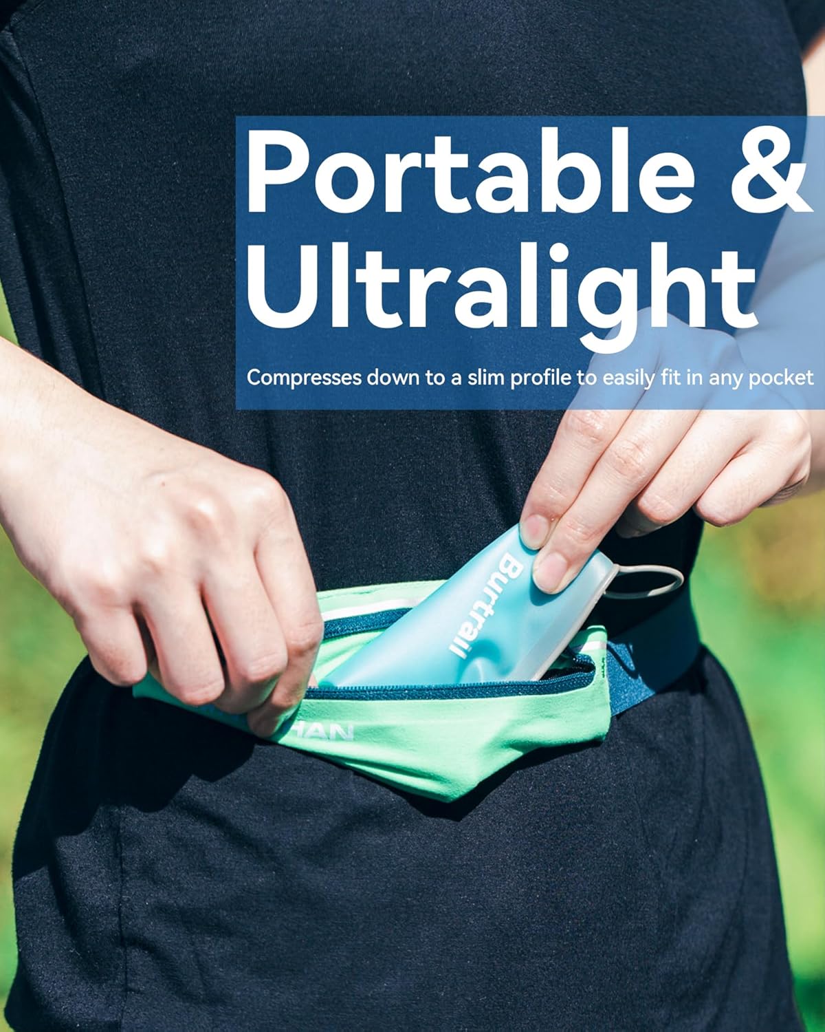 200 ml/6.8 oz-2Pack-Collapsible Cup TPU Running Water Cup Foldable Reusable Protable for Running,Backpacking,Traveling,Climbing,Marathon-BPA Free,SkyBlue