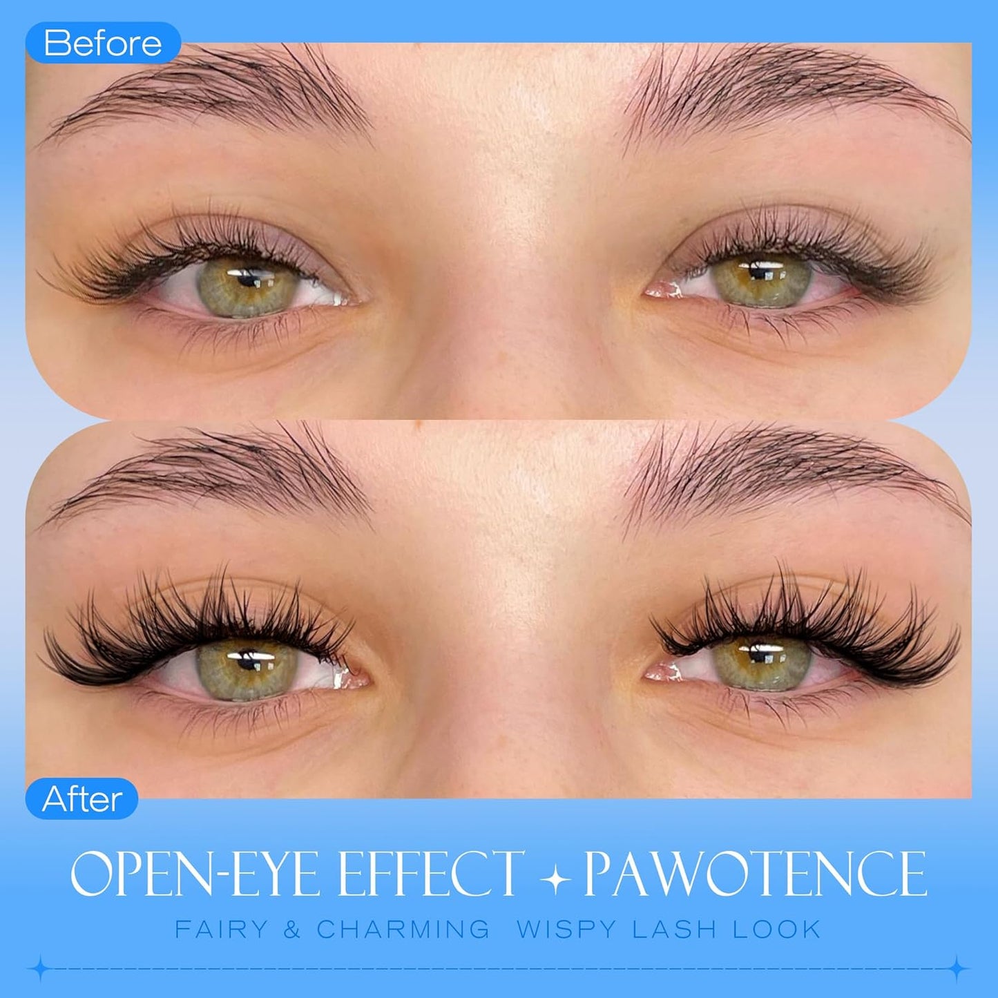 Pawotence Lash Clusters Wispy Eyelash Clusters 10-16mm Manga Individual Lashes Cluster Eyelash Extensions 168pcs Lash Extension DIY False Eyelashes Cluster Lashes with Soft Thin Band